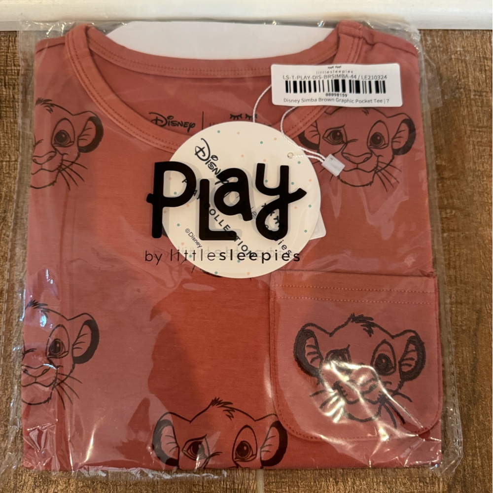 Little Sleepies Disney Simba Pocket Tee